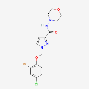 1-[(2-bromo-4-chlorophenoxy)methyl]-N-(morpholin-4-yl)-1H-pyrazole-3-carboxamide