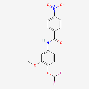 N-[4-(difluoromethoxy)-3-methoxyphenyl]-4-nitrobenzamide