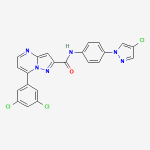 N-[4-(4-chloro-1H-pyrazol-1-yl)phenyl]-7-(3,5-dichlorophenyl)pyrazolo[1,5-a]pyrimidine-2-carboxamide