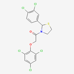 1-[2-(3,4-Dichlorophenyl)-1,3-thiazolidin-3-yl]-2-(2,4,6-trichlorophenoxy)ethanone