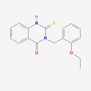 molecular formula C17H16N2O2S B10945184 3-(2-ethoxybenzyl)-2-sulfanyl-4(3H)-quinazolinone 