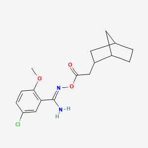 N'-[(bicyclo[2.2.1]hept-2-ylacetyl)oxy]-5-chloro-2-methoxybenzenecarboximidamide