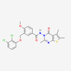 3-[(2,3-Dichlorophenoxy)methyl]-4-methoxy-N-[2,5,6-trimethyl-4-oxothieno[2,3-D]pyrimidin-3(4H)-YL]benzamide