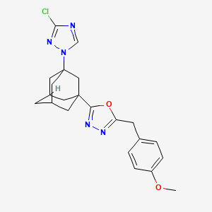 2-[3-(3-Chloro-1H-1,2,4-triazol-1-YL)-1-adamantyl]-5-(4-methoxybenzyl)-1,3,4-oxadiazole