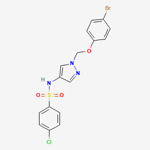 N-{1-[(4-bromophenoxy)methyl]-1H-pyrazol-4-yl}-4-chlorobenzenesulfonamide