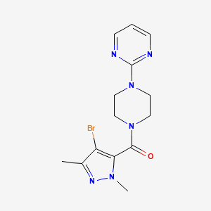 molecular formula C14H17BrN6O B10945255 (4-bromo-1,3-dimethyl-1H-pyrazol-5-yl)[4-(pyrimidin-2-yl)piperazin-1-yl]methanone 