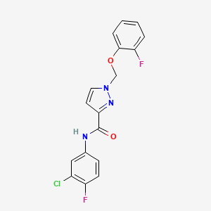 N-(3-chloro-4-fluorophenyl)-1-[(2-fluorophenoxy)methyl]-1H-pyrazole-3-carboxamide