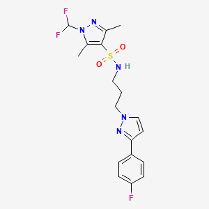 1-(difluoromethyl)-N-{3-[3-(4-fluorophenyl)-1H-pyrazol-1-yl]propyl}-3,5-dimethyl-1H-pyrazole-4-sulfonamide