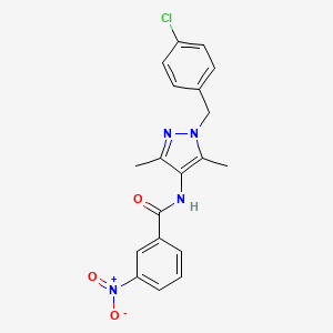 molecular formula C19H17ClN4O3 B10945289 N-[1-(4-chlorobenzyl)-3,5-dimethyl-1H-pyrazol-4-yl]-3-nitrobenzamide 