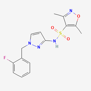 N-[1-(2-fluorobenzyl)-1H-pyrazol-3-yl]-3,5-dimethyl-1,2-oxazole-4-sulfonamide