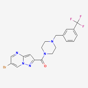 (6-Bromopyrazolo[1,5-a]pyrimidin-2-yl){4-[3-(trifluoromethyl)benzyl]piperazin-1-yl}methanone