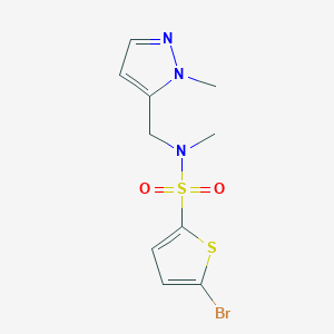 molecular formula C10H12BrN3O2S2 B10945329 5-bromo-N-methyl-N-[(1-methyl-1H-pyrazol-5-yl)methyl]thiophene-2-sulfonamide 