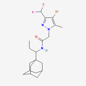 N-[1-(1-Adamantyl)propyl]-2-[4-bromo-3-(difluoromethyl)-5-methyl-1H-pyrazol-1-YL]acetamide