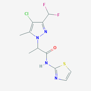 2-[4-chloro-3-(difluoromethyl)-5-methyl-1H-pyrazol-1-yl]-N-(1,3-thiazol-2-yl)propanamide