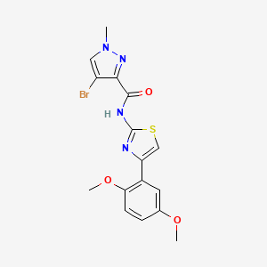 4-bromo-N-[4-(2,5-dimethoxyphenyl)-1,3-thiazol-2-yl]-1-methyl-1H-pyrazole-3-carboxamide