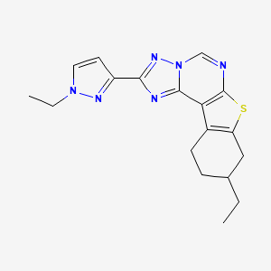 9-ethyl-2-(1-ethyl-1H-pyrazol-3-yl)-8,9,10,11-tetrahydro[1]benzothieno[3,2-e][1,2,4]triazolo[1,5-c]pyrimidine