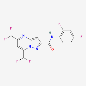 5,7-bis(difluoromethyl)-N-(2,4-difluorophenyl)pyrazolo[1,5-a]pyrimidine-2-carboxamide