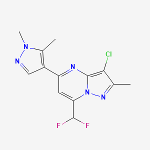 3-chloro-7-(difluoromethyl)-5-(1,5-dimethyl-1H-pyrazol-4-yl)-2-methylpyrazolo[1,5-a]pyrimidine