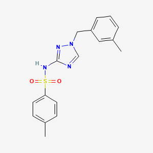 molecular formula C17H18N4O2S B10945425 4-methyl-N-[1-(3-methylbenzyl)-1H-1,2,4-triazol-3-yl]benzenesulfonamide 