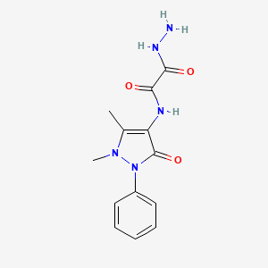 N-(1,5-dimethyl-3-oxo-2-phenyl-2,3-dihydro-1H-pyrazol-4-yl)-2-hydrazinyl-2-oxoacetamide