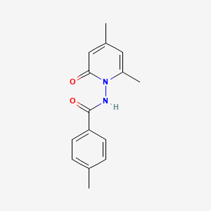 molecular formula C15H16N2O2 B10945514 N-(4,6-dimethyl-2-oxopyridin-1(2H)-yl)-4-methylbenzamide 