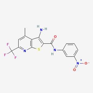 3-amino-4-methyl-N-(3-nitrophenyl)-6-(trifluoromethyl)thieno[2,3-b]pyridine-2-carboxamide