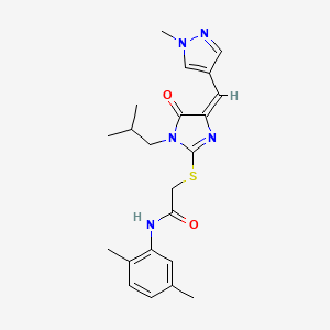 N-(2,5-dimethylphenyl)-2-({(4E)-1-(2-methylpropyl)-4-[(1-methyl-1H-pyrazol-4-yl)methylidene]-5-oxo-4,5-dihydro-1H-imidazol-2-yl}sulfanyl)acetamide