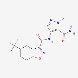 5-tert-butyl-N-(5-carbamoyl-1-methyl-1H-pyrazol-4-yl)-4,5,6,7-tetrahydro-1,2-benzoxazole-3-carboxamide