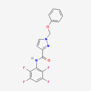 1-(phenoxymethyl)-N-(2,3,5,6-tetrafluorophenyl)-1H-pyrazole-3-carboxamide