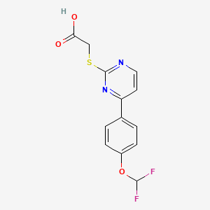 ({4-[4-(Difluoromethoxy)phenyl]pyrimidin-2-yl}sulfanyl)acetic acid