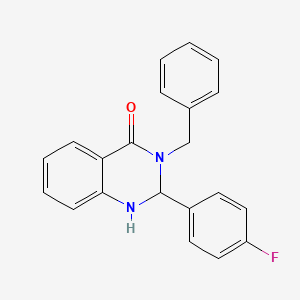 molecular formula C21H17FN2O B10945613 3-Benzyl-2-(4-fluorophenyl)-1,2-dihydroquinazolin-4-one CAS No. 404932-10-1