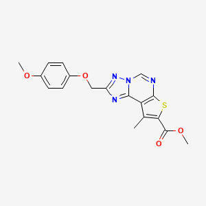 Methyl 2-[(4-methoxyphenoxy)methyl]-9-methylthieno[3,2-e][1,2,4]triazolo[1,5-c]pyrimidine-8-carboxylate