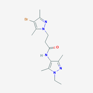 3-(4-bromo-3,5-dimethyl-1H-pyrazol-1-yl)-N-(1-ethyl-3,5-dimethyl-1H-pyrazol-4-yl)propanamide