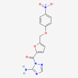 (5-amino-1H-1,2,4-triazol-1-yl){5-[(4-nitrophenoxy)methyl]furan-2-yl}methanone