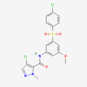 4-chloro-N-{3-[(4-chlorophenyl)sulfonyl]-5-methoxyphenyl}-1-methyl-1H-pyrazole-5-carboxamide