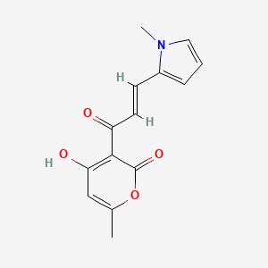 4-Hydroxy-6-methyl-3-[3-(1-methyl-1H-pyrrol-2-yl)prop-2-enoyl]-2H-pyran-2-one