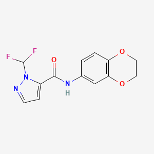 1-(difluoromethyl)-N-(2,3-dihydro-1,4-benzodioxin-6-yl)-1H-pyrazole-5-carboxamide