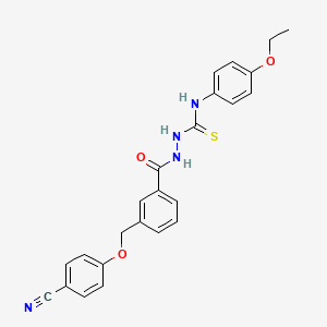 2-({3-[(4-cyanophenoxy)methyl]phenyl}carbonyl)-N-(4-ethoxyphenyl)hydrazinecarbothioamide