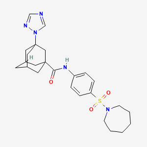 N-[4-(1-azepanylsulfonyl)phenyl]-3-(1H-1,2,4-triazol-1-yl)-1-adamantanecarboxamide