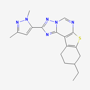 2-(1,3-dimethyl-1H-pyrazol-5-yl)-9-ethyl-8,9,10,11-tetrahydro[1]benzothieno[3,2-e][1,2,4]triazolo[1,5-c]pyrimidine