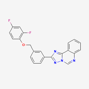 molecular formula C22H14F2N4O B10945795 2-{3-[(2,4-Difluorophenoxy)methyl]phenyl}[1,2,4]triazolo[1,5-c]quinazoline 