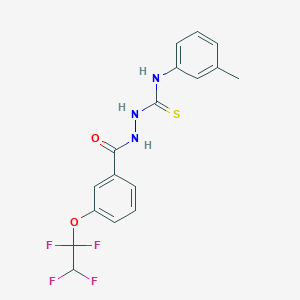 molecular formula C17H15F4N3O2S B10945802 N-(3-methylphenyl)-2-{[3-(1,1,2,2-tetrafluoroethoxy)phenyl]carbonyl}hydrazinecarbothioamide 