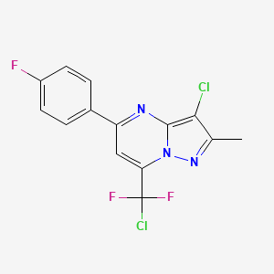 3-Chloro-7-[chloro(difluoro)methyl]-5-(4-fluorophenyl)-2-methylpyrazolo[1,5-a]pyrimidine