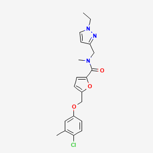 5-[(4-chloro-3-methylphenoxy)methyl]-N-[(1-ethyl-1H-pyrazol-3-yl)methyl]-N-methylfuran-2-carboxamide