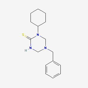 5-Benzyl-1-cyclohexyl-1,3,5-triazinane-2-thione