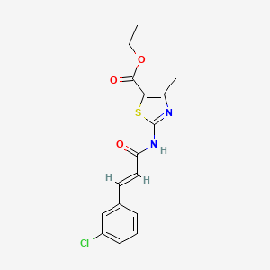 ethyl 2-{[(2E)-3-(3-chlorophenyl)prop-2-enoyl]amino}-4-methyl-1,3-thiazole-5-carboxylate