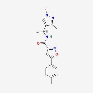 N-[1-(1,3-dimethyl-1H-pyrazol-4-yl)ethyl]-5-(4-methylphenyl)-1,2-oxazole-3-carboxamide