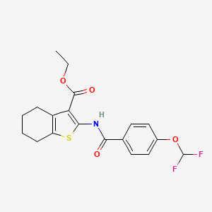 Ethyl 2-{[4-(difluoromethoxy)benzoyl]amino}-4,5,6,7-tetrahydro-1-benzothiophene-3-carboxylate