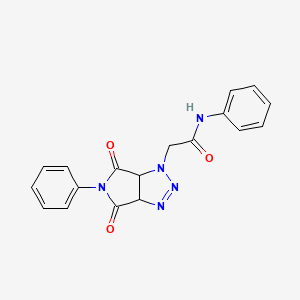 2-(4,6-dioxo-5-phenyl-4,5,6,6a-tetrahydropyrrolo[3,4-d][1,2,3]triazol-1(3aH)-yl)-N-phenylacetamide