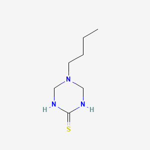 molecular formula C7H15N3S B10945899 1,3,5-Triazine-2(1H)-thione, 5-butyltetrahydro- CAS No. 2669-95-6